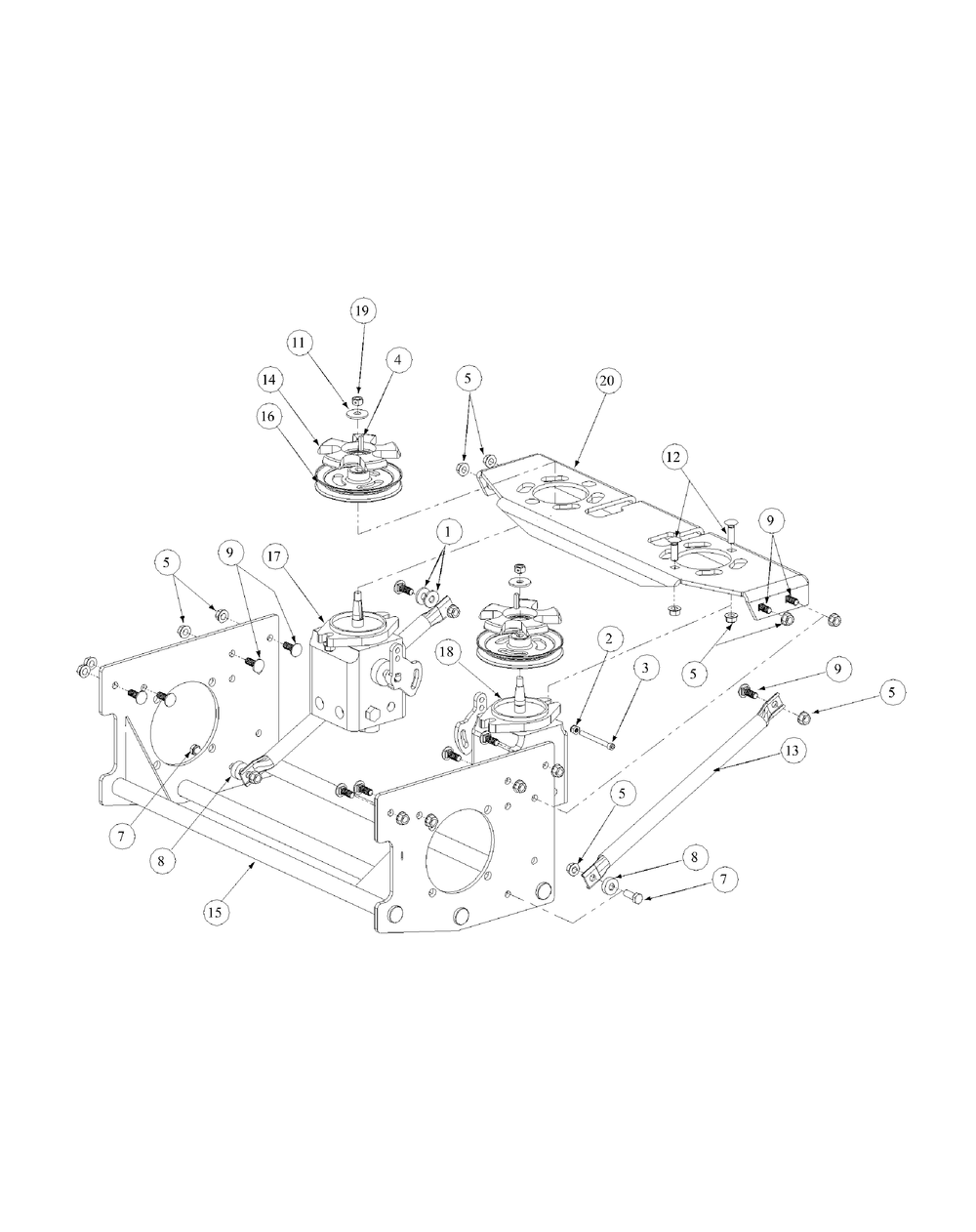 Hydro Pump Assembly Diagram and Parts List for M60-KH (53AB5BDX150-27-HP)(2003) Cub Cadet Lawn Tractor